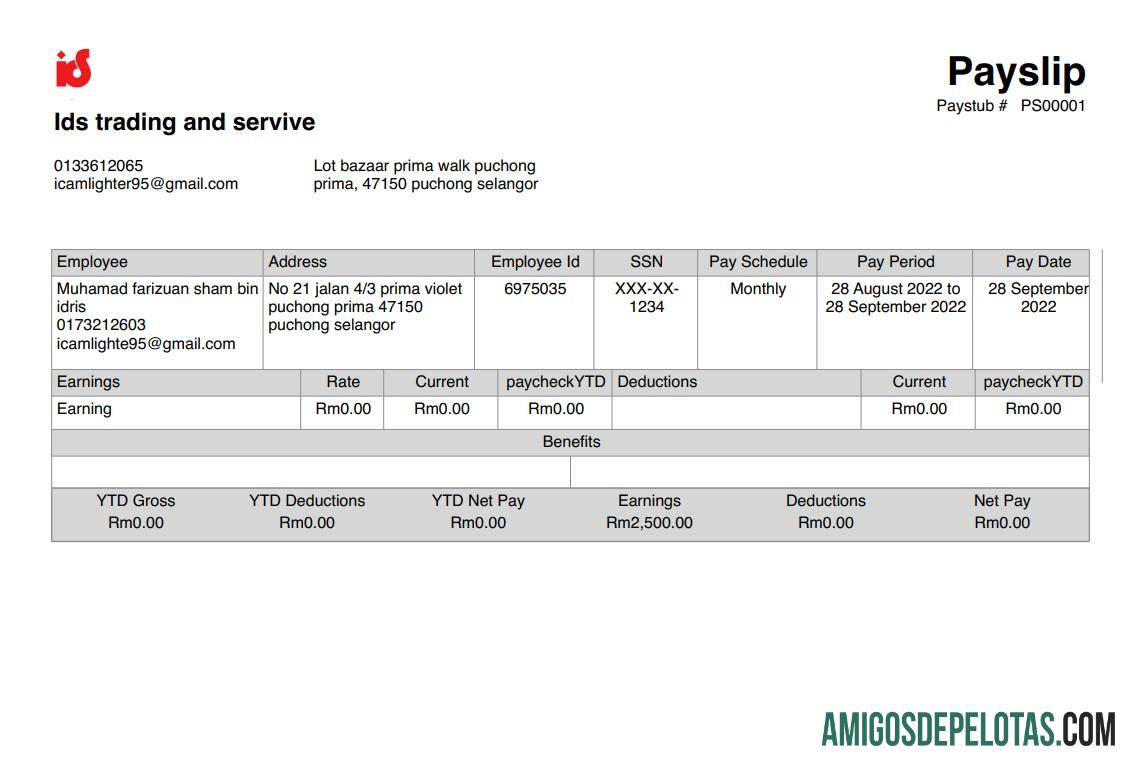 Comércio e serviço de IDs modelo